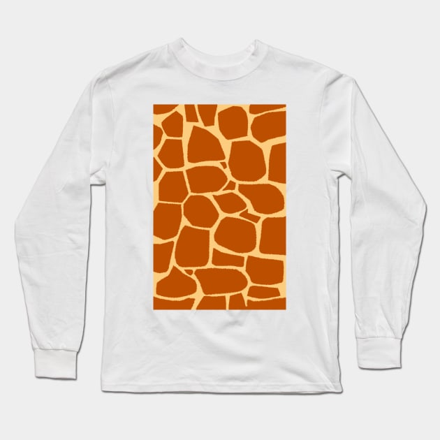 Giraffe animal Print Long Sleeve T-Shirt by nickemporium1